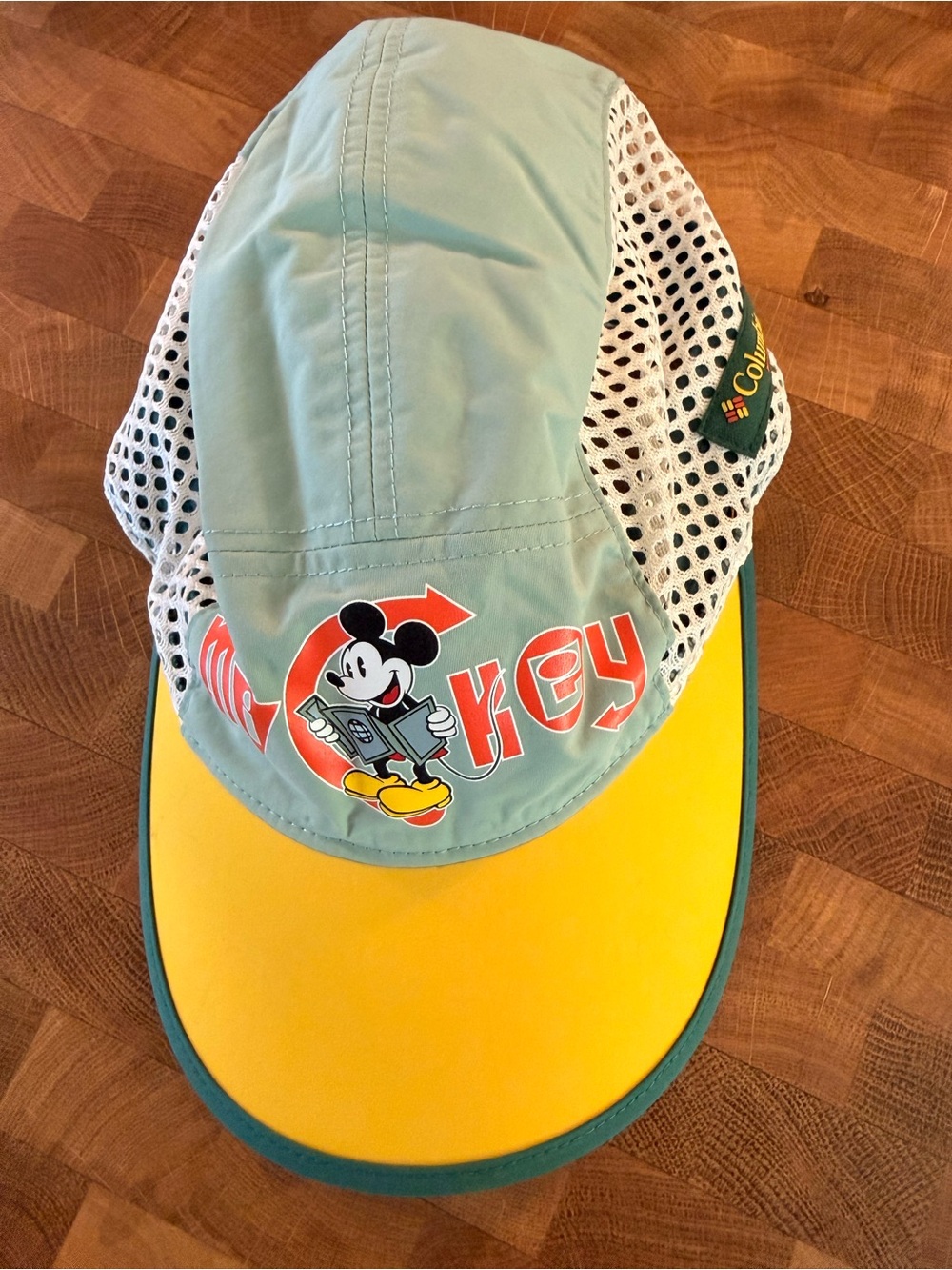 Columbia Mint Green and Yellow Mickey Mesh Cap